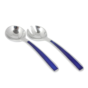 Blue Salad Servers 27cm